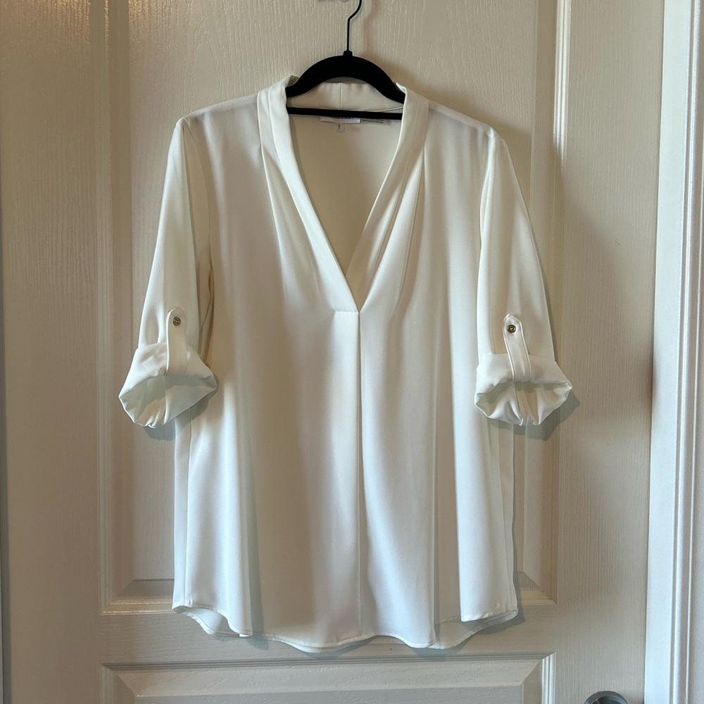 Calvin Klein cream colored blouse